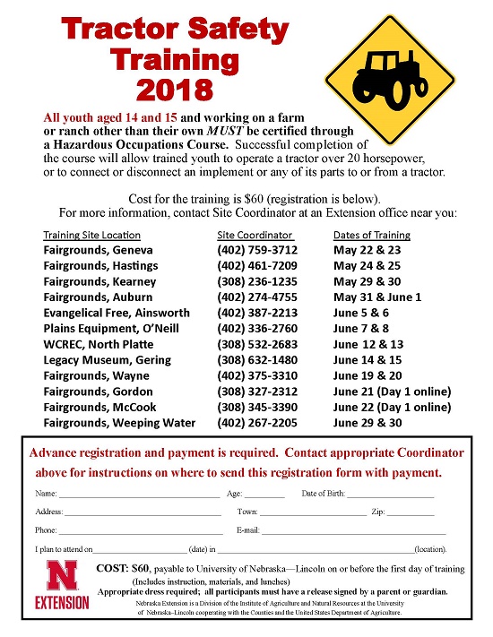 Tractor Safety Flier 2018
