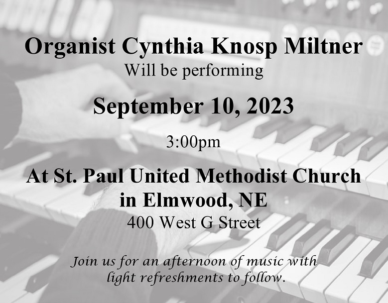 Organist Cynthia Knosp Miltner