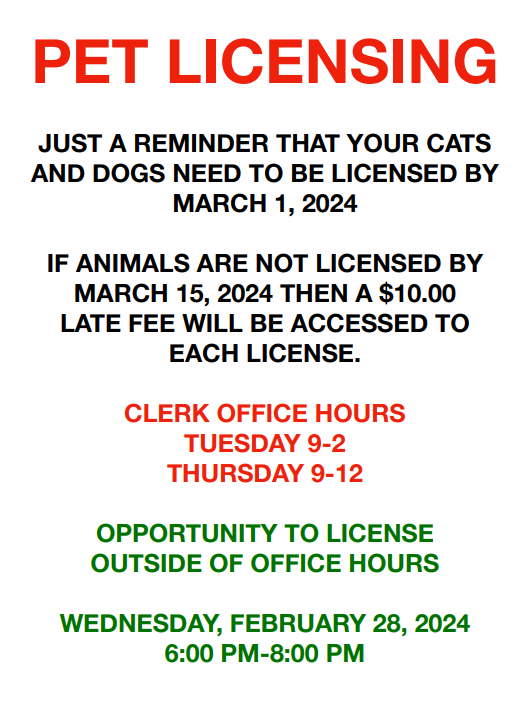 manley pet licensing