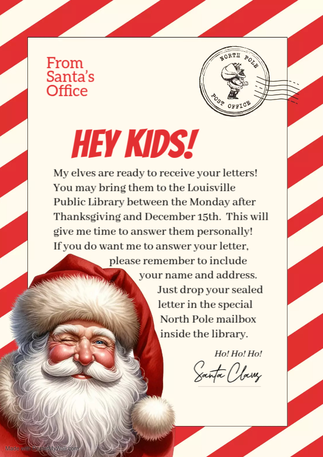 LV Christmas letter from Santa