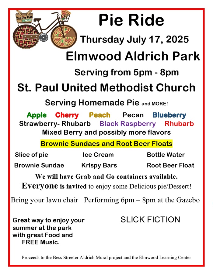 Pie Ride flyer July 17 2025